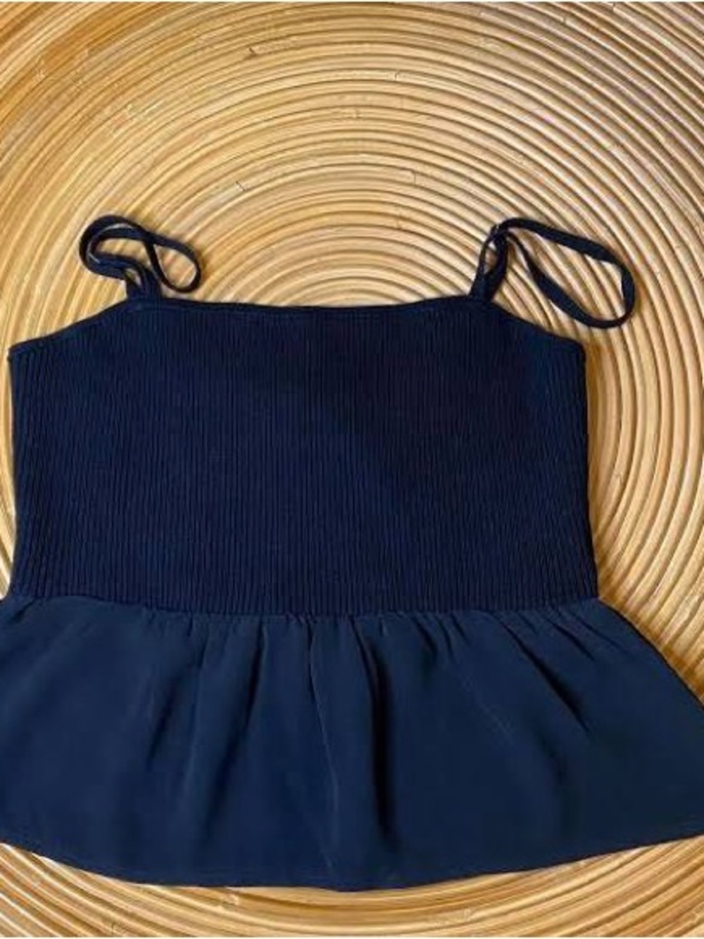 Abercrombie Rib Knit Peplum Top
